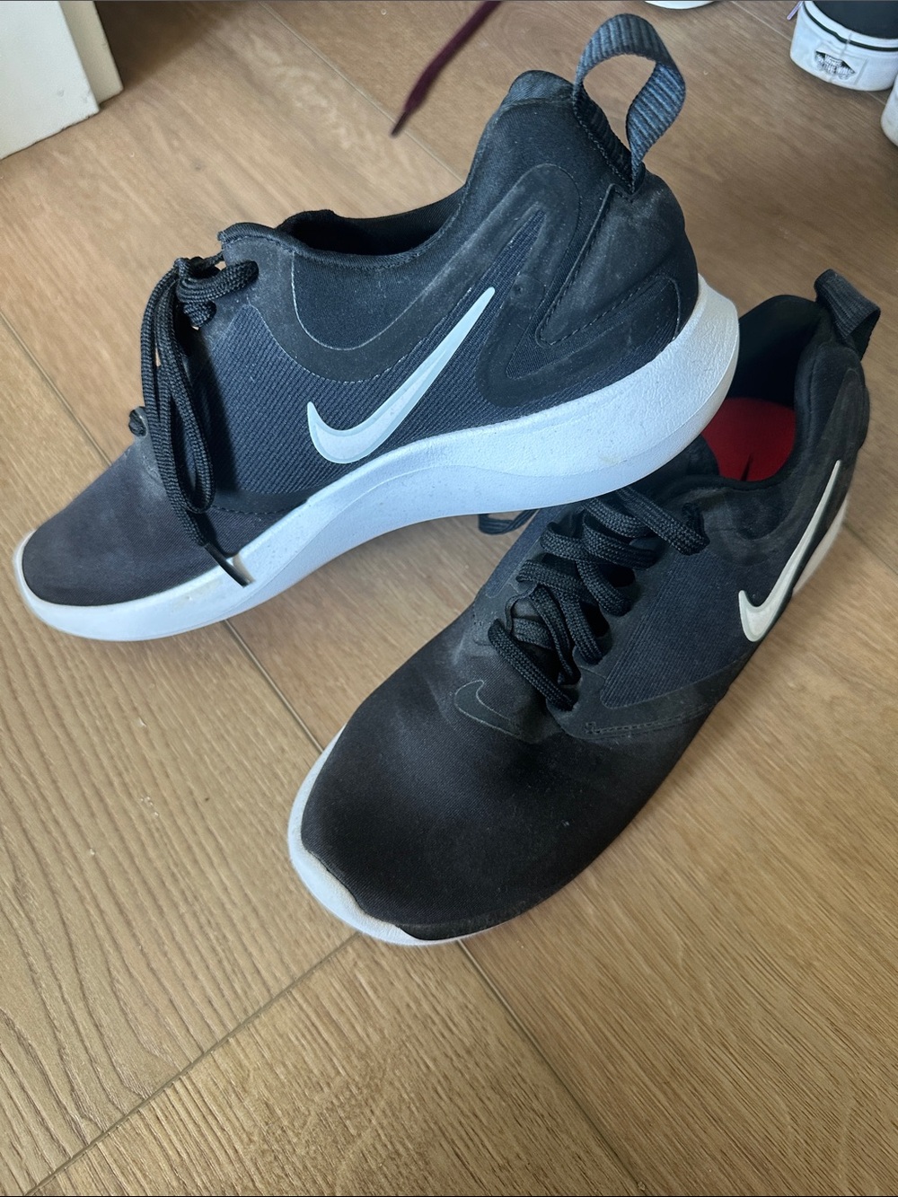 Nike Black and White Athletic Slip-On Sneakers
